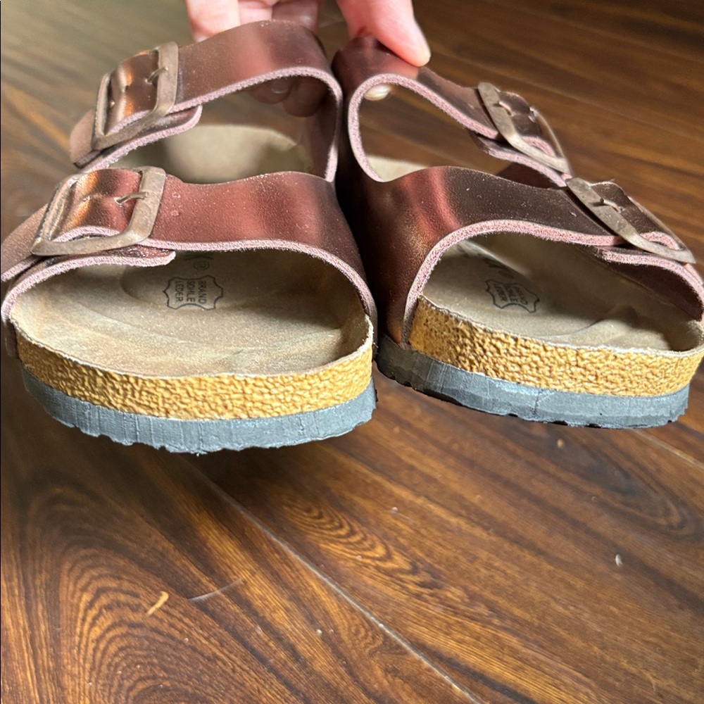 BIRKENSTOCK Arizona Birko-Flor Arizona Metallic Copper( Rose Gold) Sandals - Picture 15 of 17